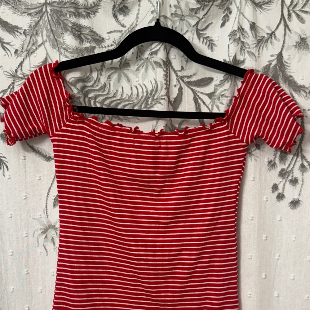 Heart Hips Red and White Striped Mini Dress - Picture 5 of 6